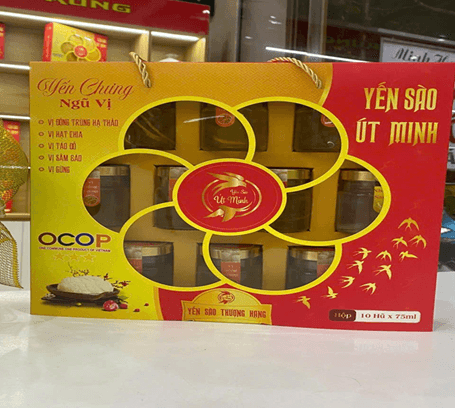 OCOP - Yến sào Ngũ vị ÚT Minh - hộp 10 hũ (70ml/hũ)