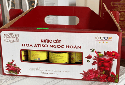 OCOP - Nước cốt hoa Atiso Ngọc Hoàn - hộp 10 chai (100ml)